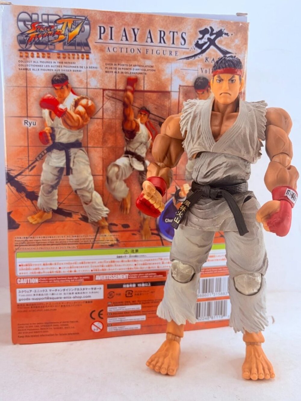 Street Fighter IV Ryu 8 Inch Collectible Action Figure w Accessories Stand Rare